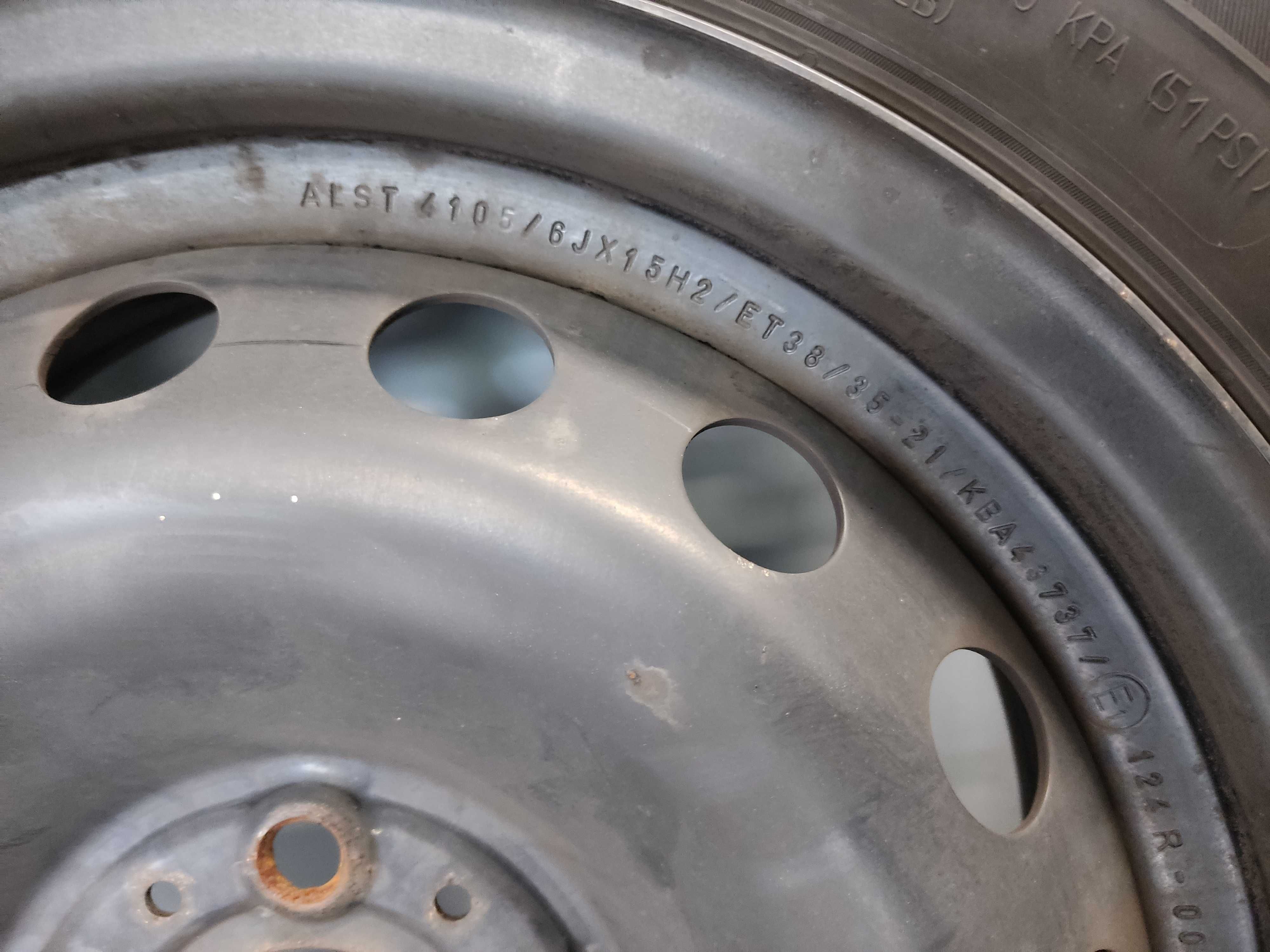 Koła stalowe 15 Fiat Tipo 5x98, Semperit 195/65R15, 2021 rok