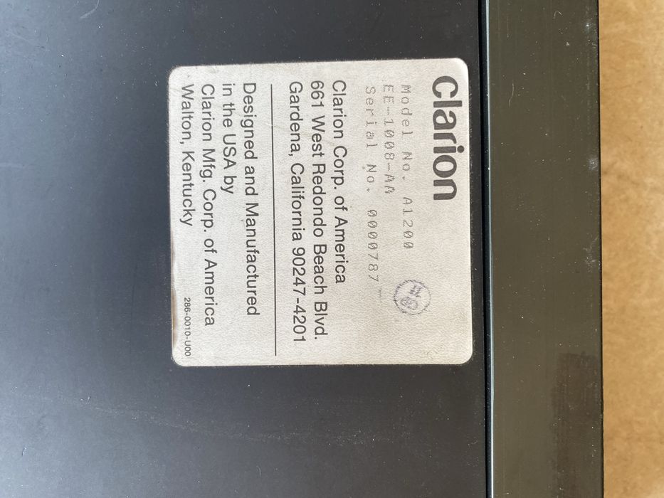 Wzmacniacz Wzmacniacze 2 szt Clarion A1200 EeE-1008-Aa i 1601A#R samo