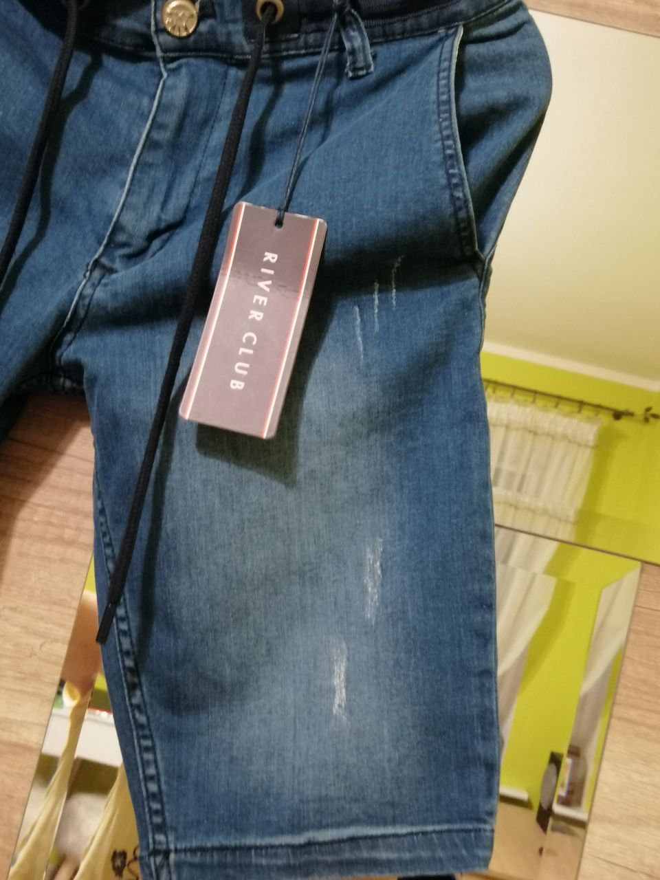 Rybaczki jeansowe męskie 31 nowe