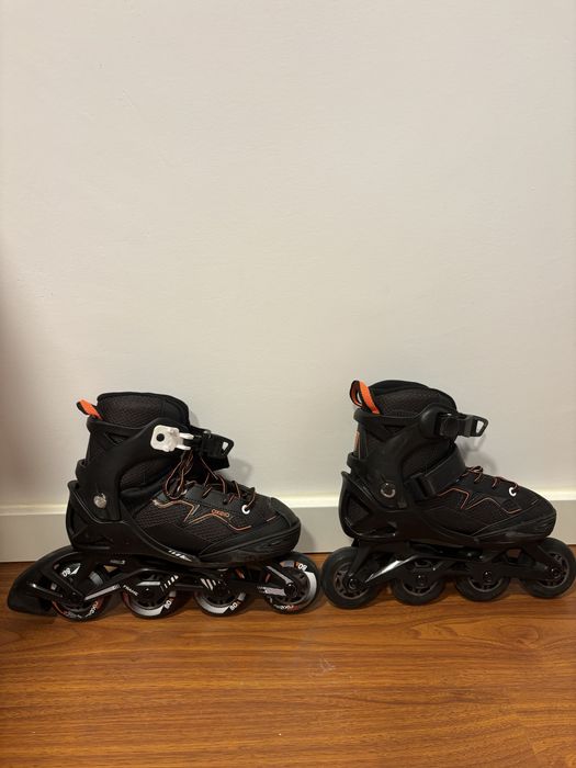 Patins preto e vermelho Oxelo criança