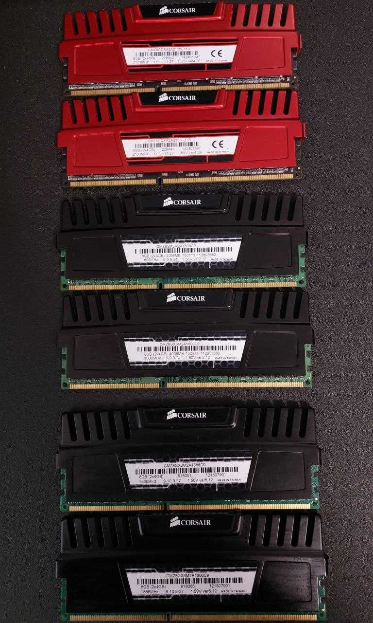 Оперативная память Corsair Vengeance ddr3 [2X4 -1600,1866,2133 mhz]