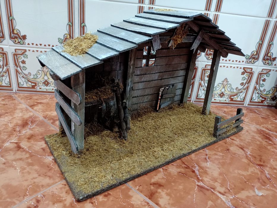 Cabana para presépio efeitos de natal casa apartamento vivenda carro.