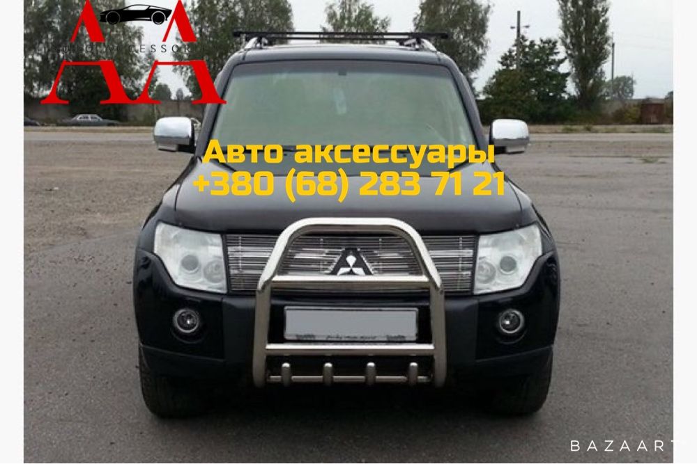 Кенгурятник для Mitsubishi Pajero Vagon 4 Задняя защита Углы