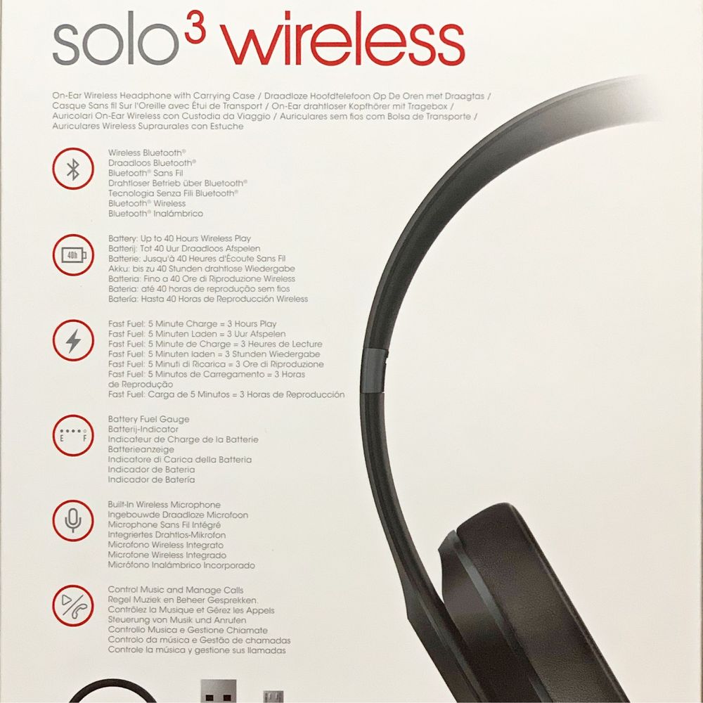 Навушники Beats Solo3 Wireless Headphones (Matte Black)