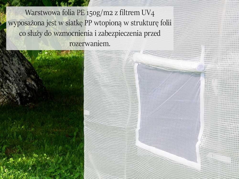 FOLIA ZAMIENNA na tunel ogrodowy 2,5x2m zbrojona zapasowa namiot folia