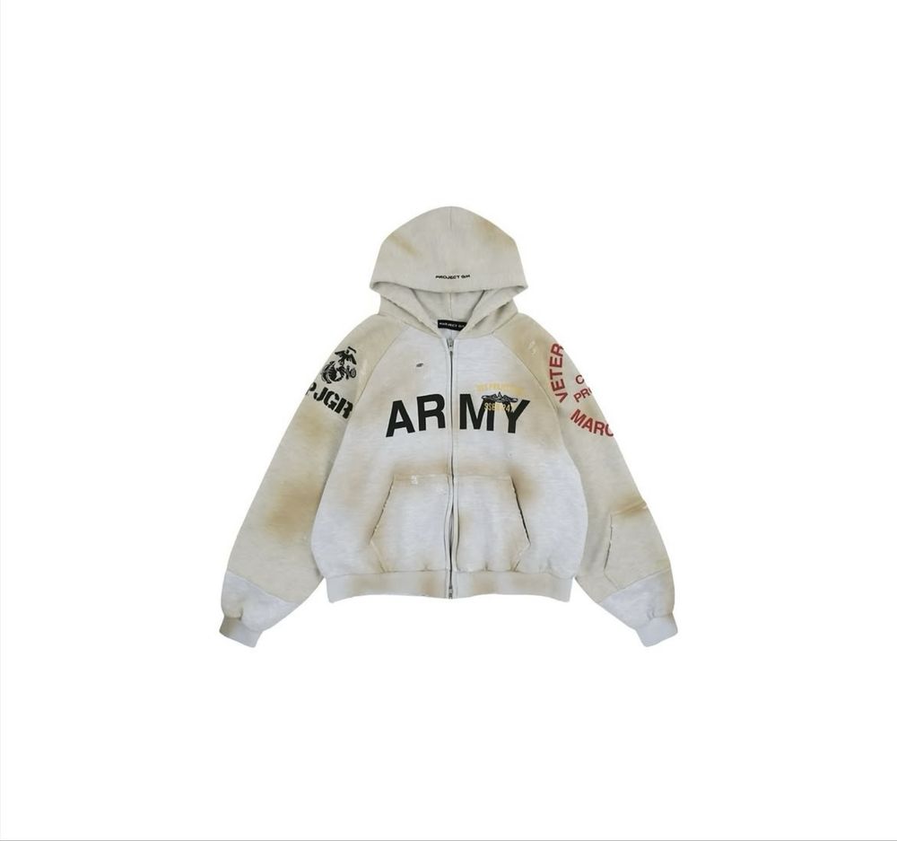 Project G/R Reconstructed Folded Zip  Hoodie