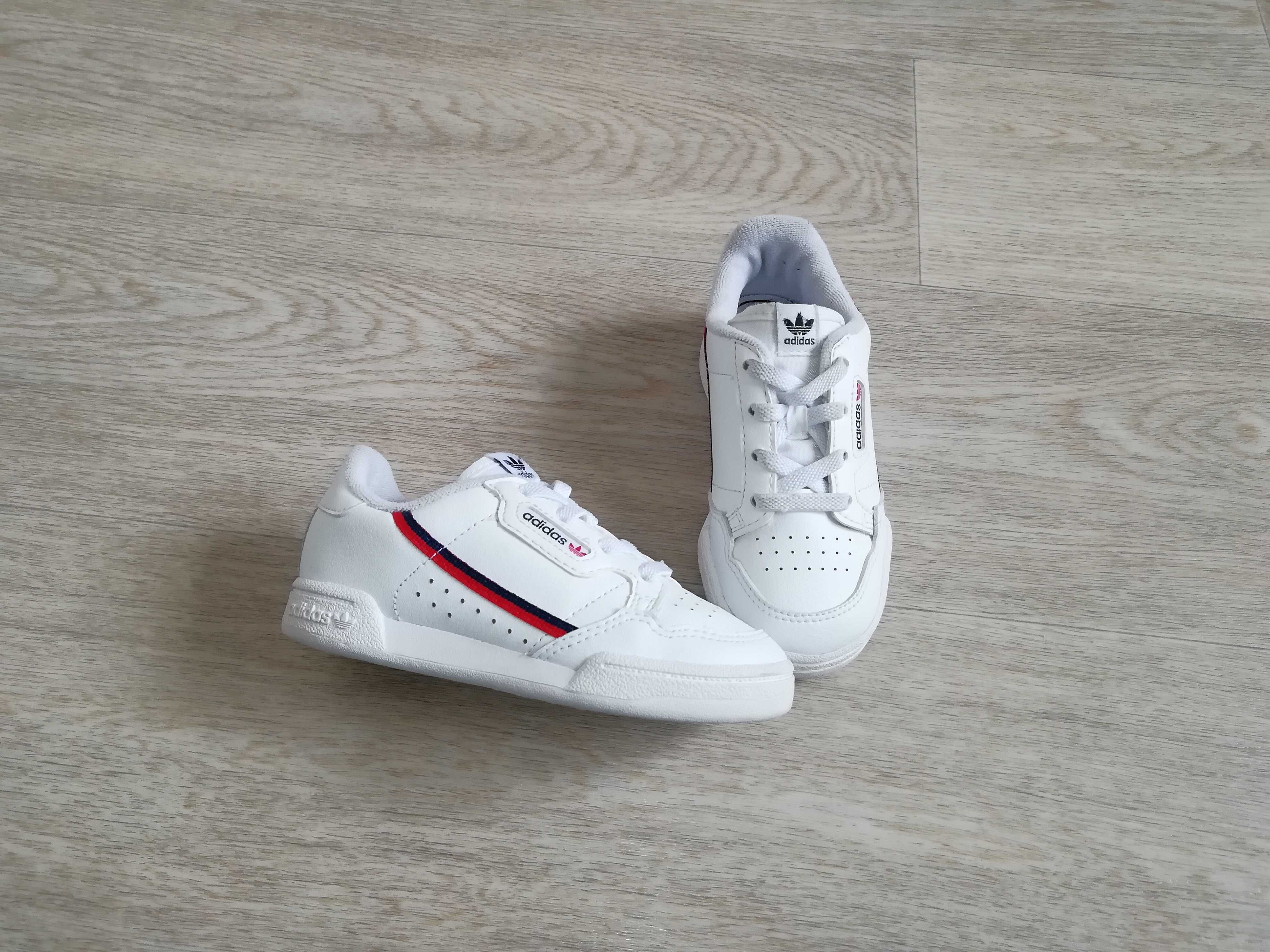 Кроссовки кожаные белые Adidas Continental 26 размер
