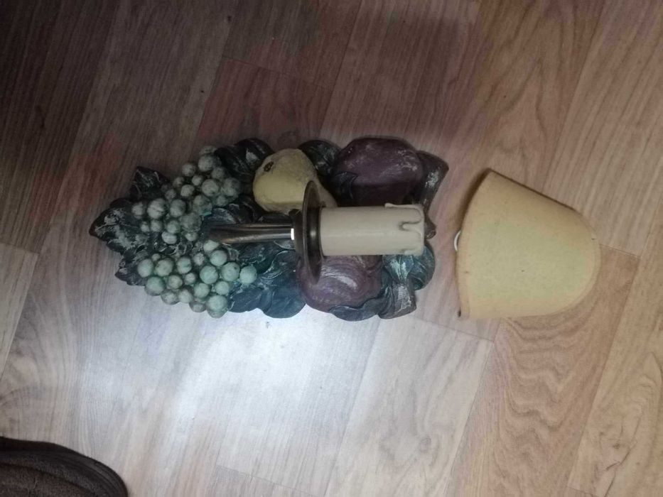 6 candeeiros/apliques rústicos com quebra luz, Ler descrição