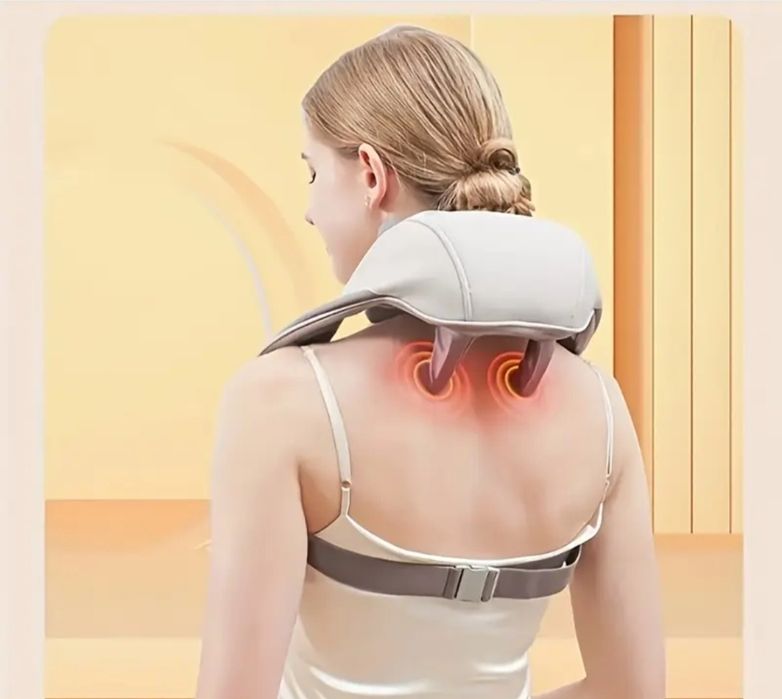 Масажер для шиї, спини та голови з функцією прогріву