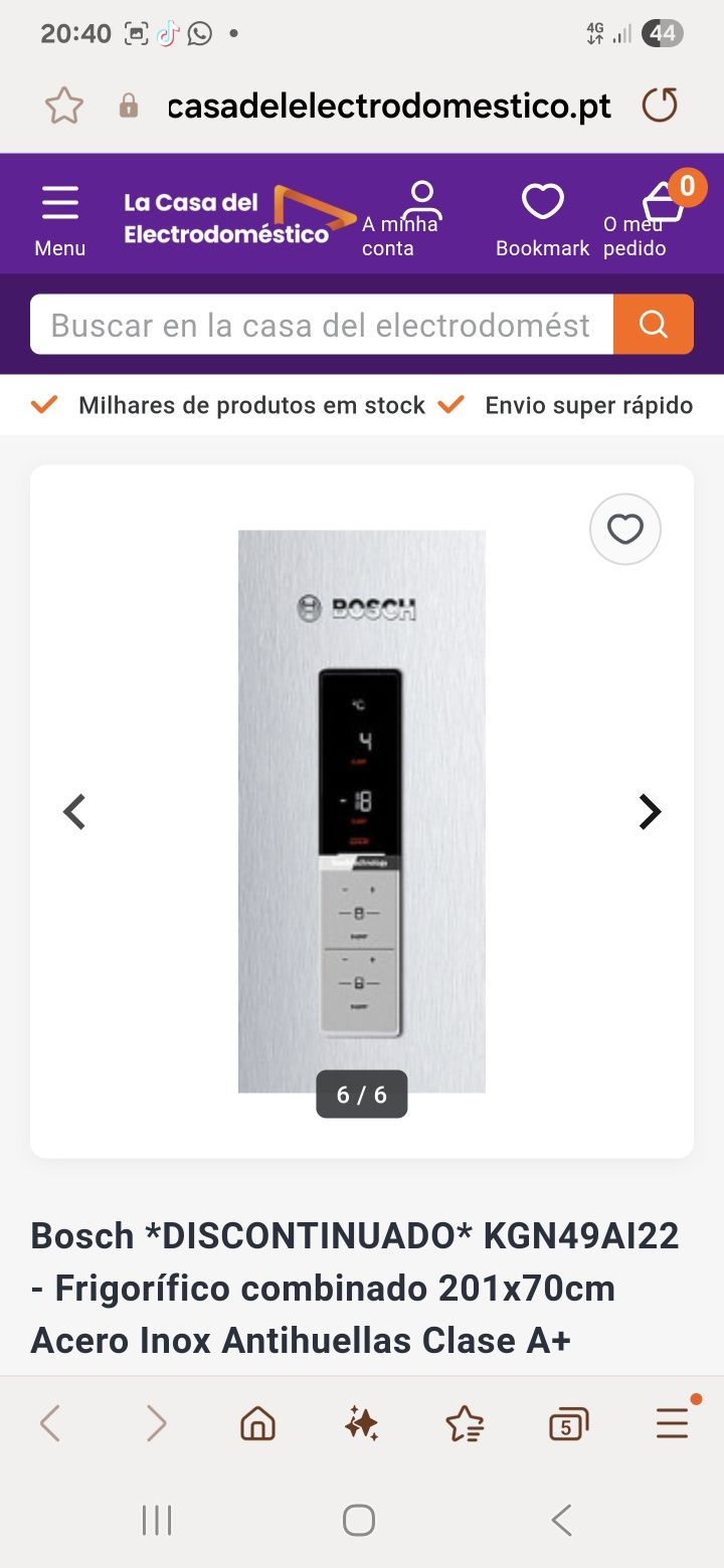 Frigorífico Bosch KGN49AI22