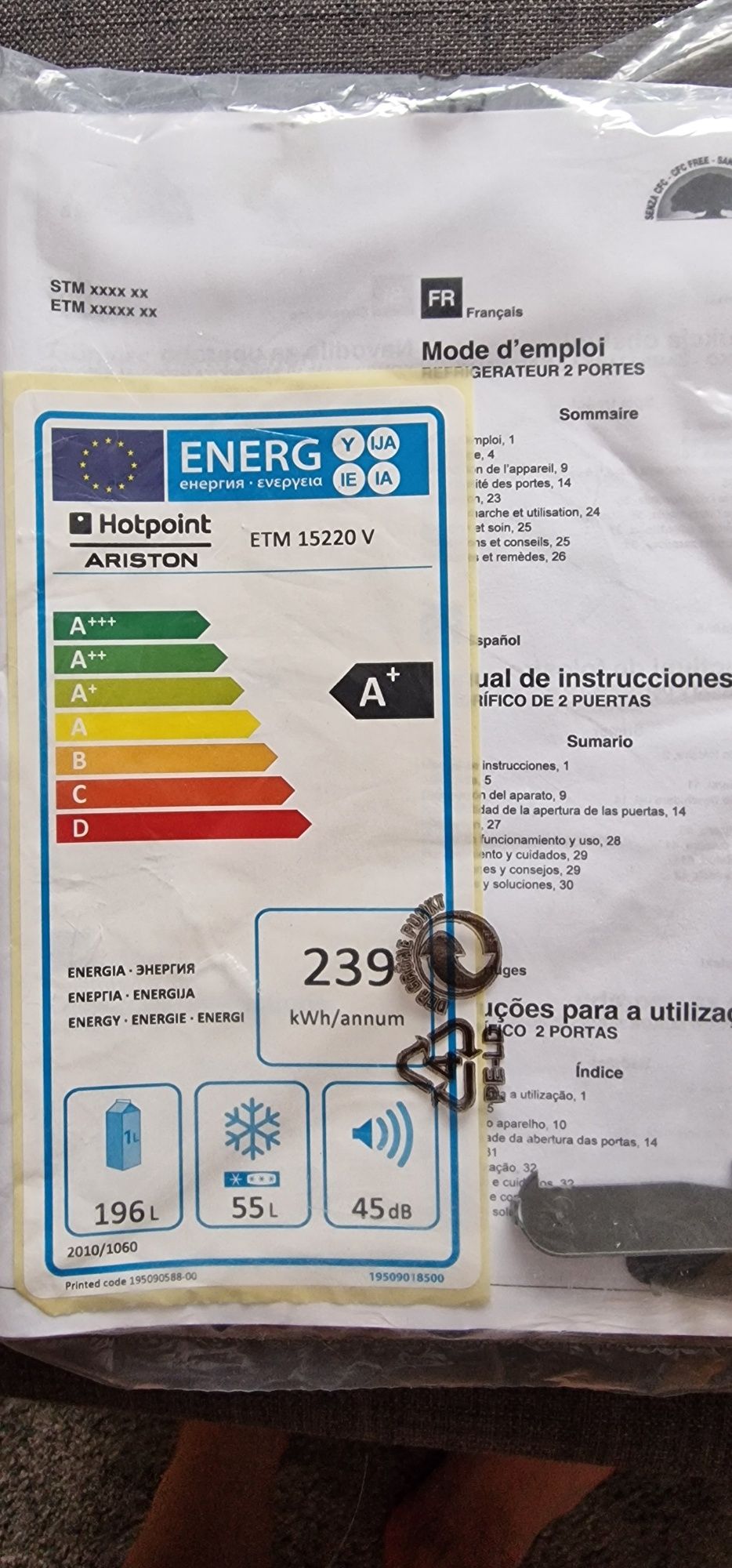 Frigorífico Ariston Hotpoint