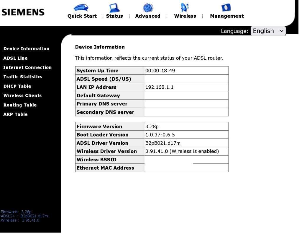 Router Siemens SL2-141-I ADSL Router