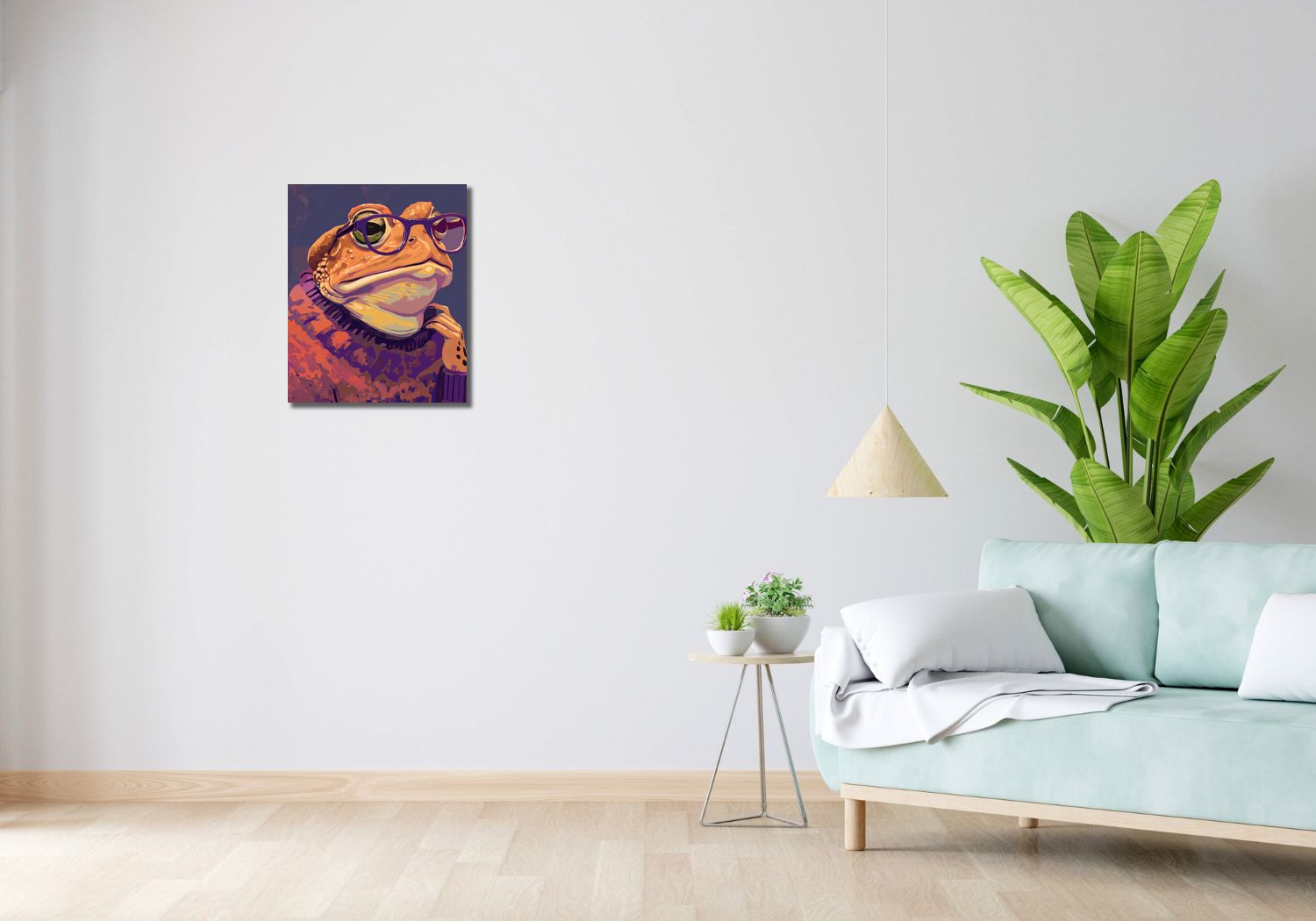 Obraz 40x50cm Hipsterski Kawał Żaby