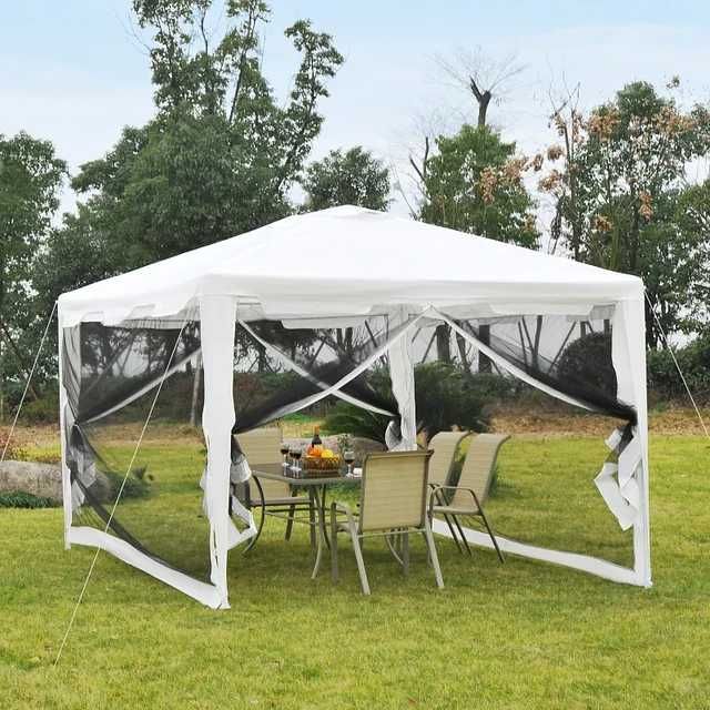 Tenda de Jardim 395x295 cm com Redes Mosquiteiras