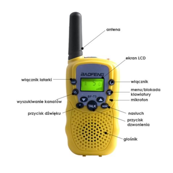 BAOFENG 2x Krótkofalówka BF-T3 Walkie-Talkie PMR BF T3 BFt3