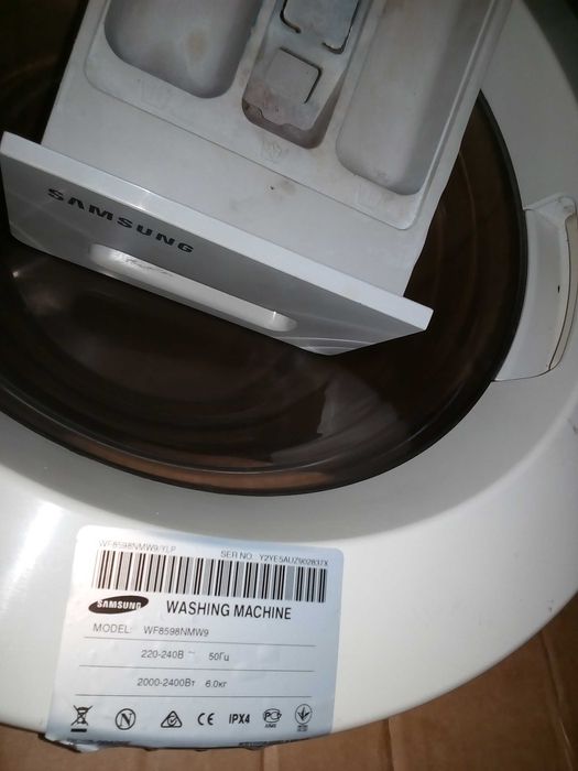дверка (люк), дозатор стиралки Samsung WF8598NMW9, WF8598NMW9/YLP