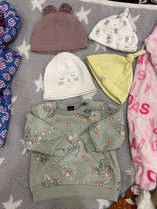 Комплект пакет одягу куртка джинси боді колготи шапка 3-9 місяців