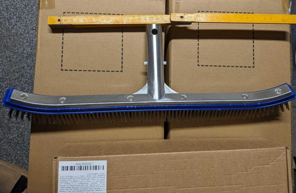 Szczotka stalowa basenowa szczotka do basenu 44cm, nieużywana