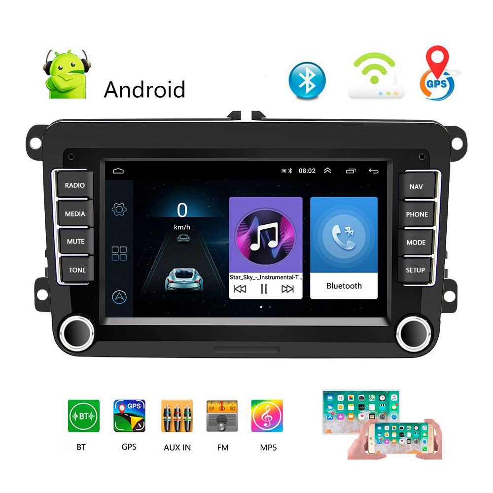 Rádio 2din Volkswagen 2/32GB 7" android 9 gps wifi Mirrorlink SELADO