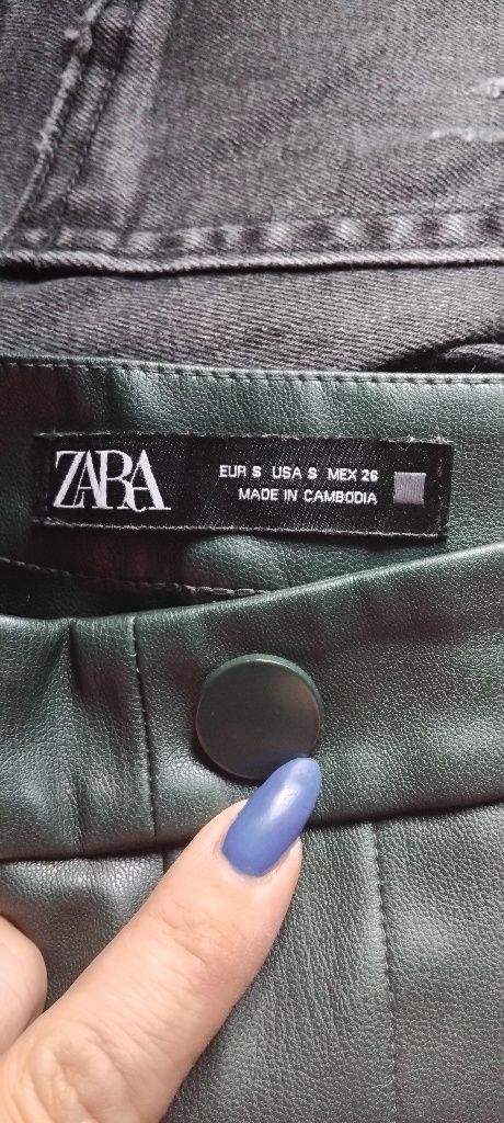 Spodnie ekoskóra Zara rozm. S