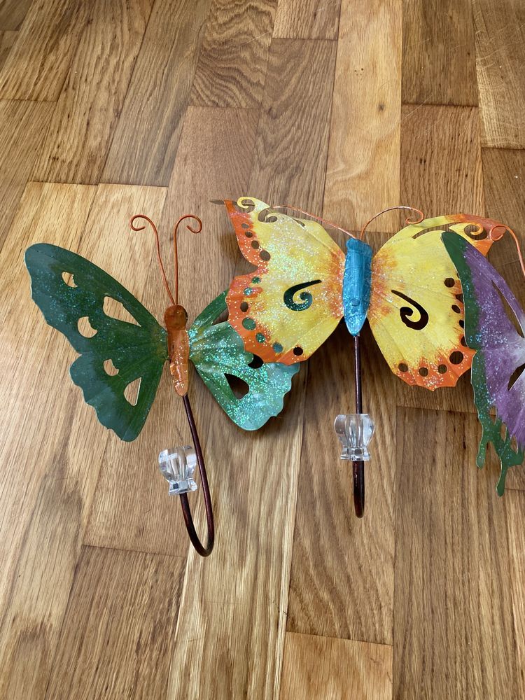Cabide decorativo borboletas