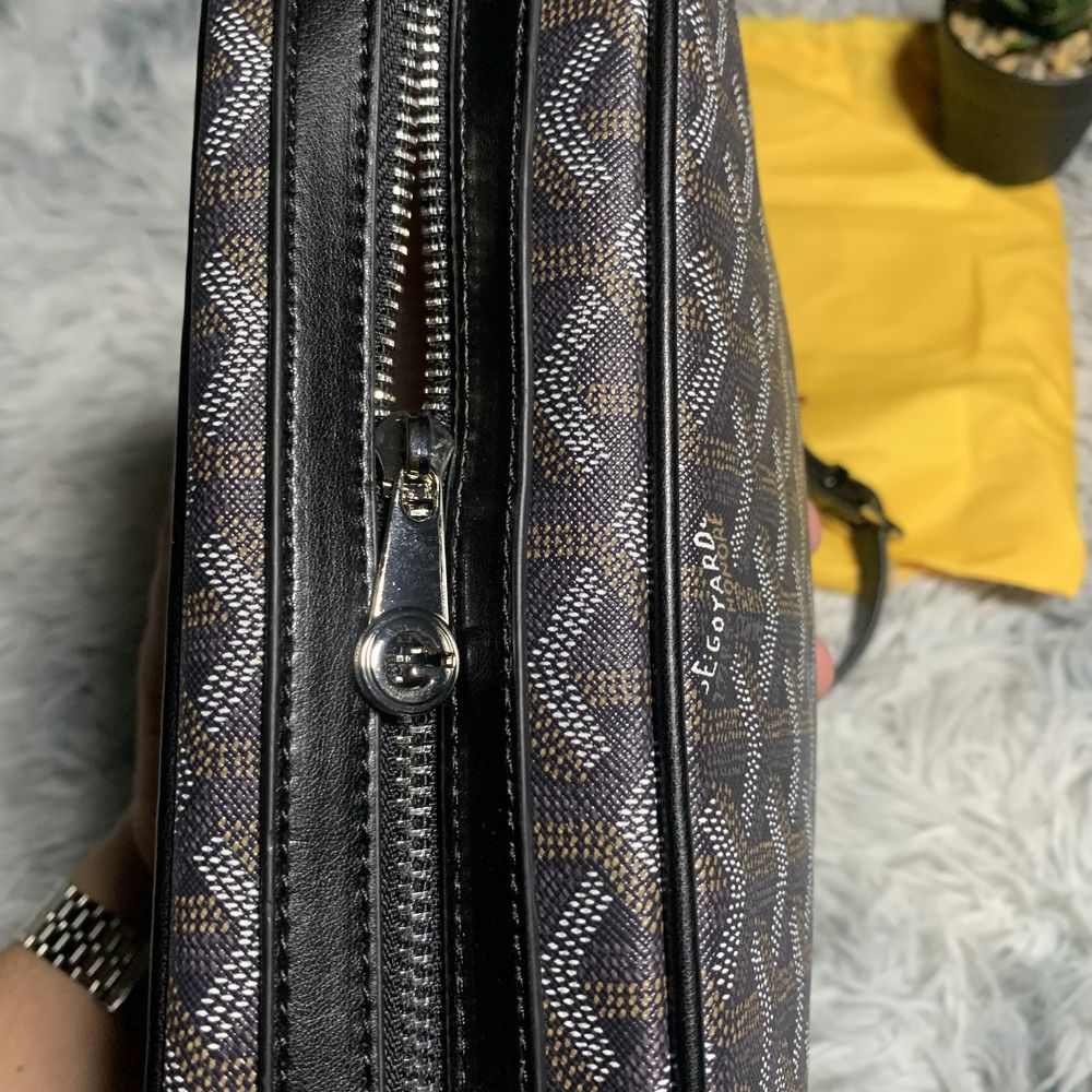 Сумка Goyard гоярд, гаярд | шкіряна бананка мессенджер