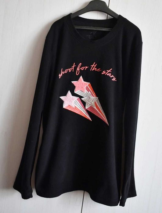 Bluza piżama polarowa M L 38 ciepła pluszowa z polaru długi rękaw