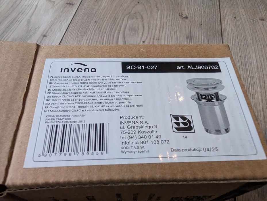 Korek Click-Clack INVENA SC-B1-027