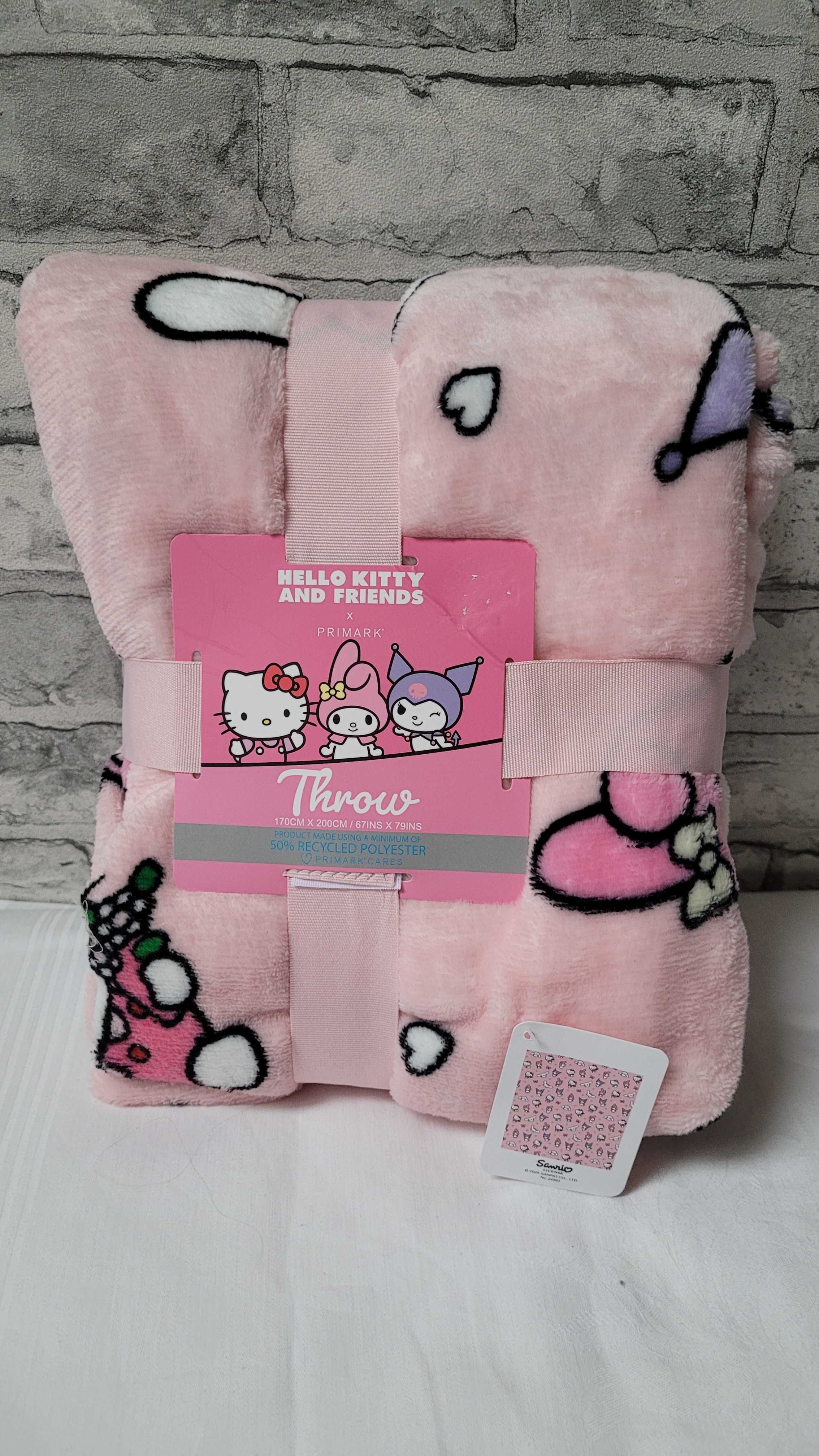 Duży ciepły koc Hello Kitty Kuromi PRIMARK