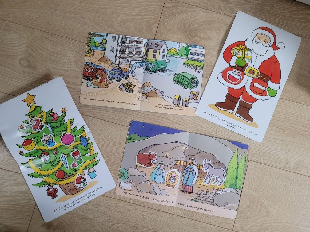 Obrazki dla najmłodszych, 4 książeczki: Boże Narodzenie, św. Mikołaj