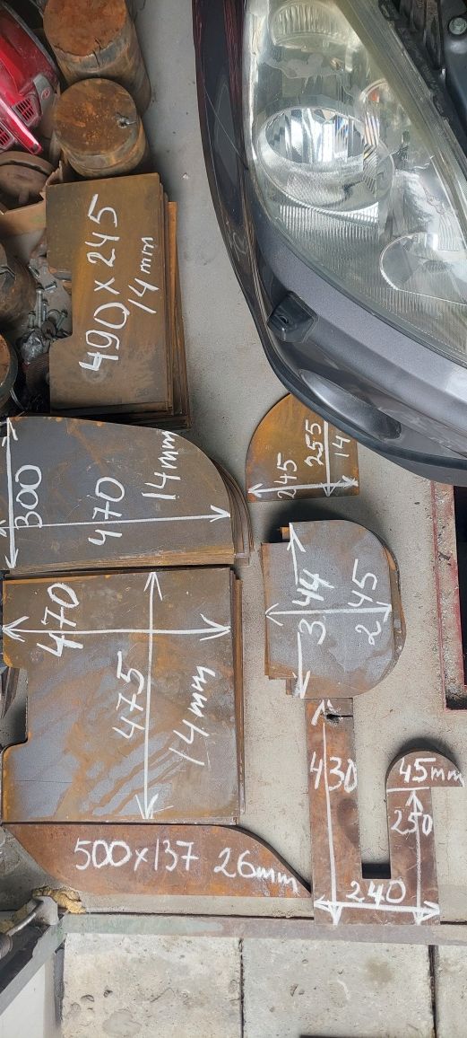 Formatki metalowe kawałki 3mm 5mm 12mm 14mm 26mm 35mm 45mm