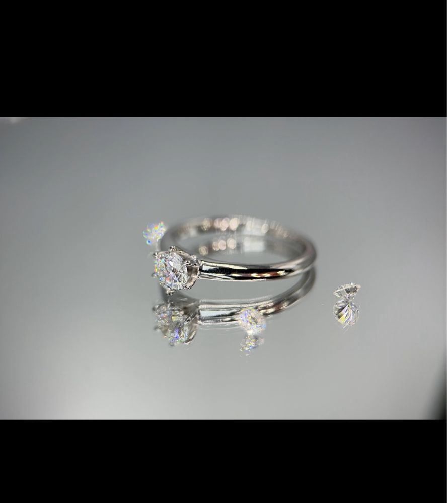 Каблучка з діамантом 0.50ct GIA помолвка заручальна обручальное кольцо