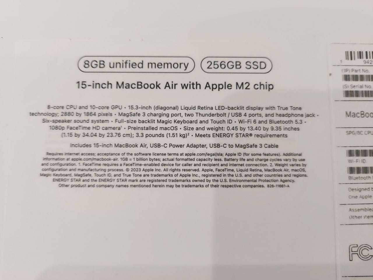 MacBook Air 15″ M2 Space Gray 2023 (MQKP3) 8/256Gb
