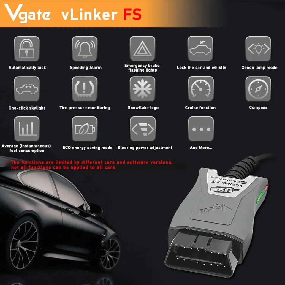 Диагностический сканер vlinker FS Vgate FORScan