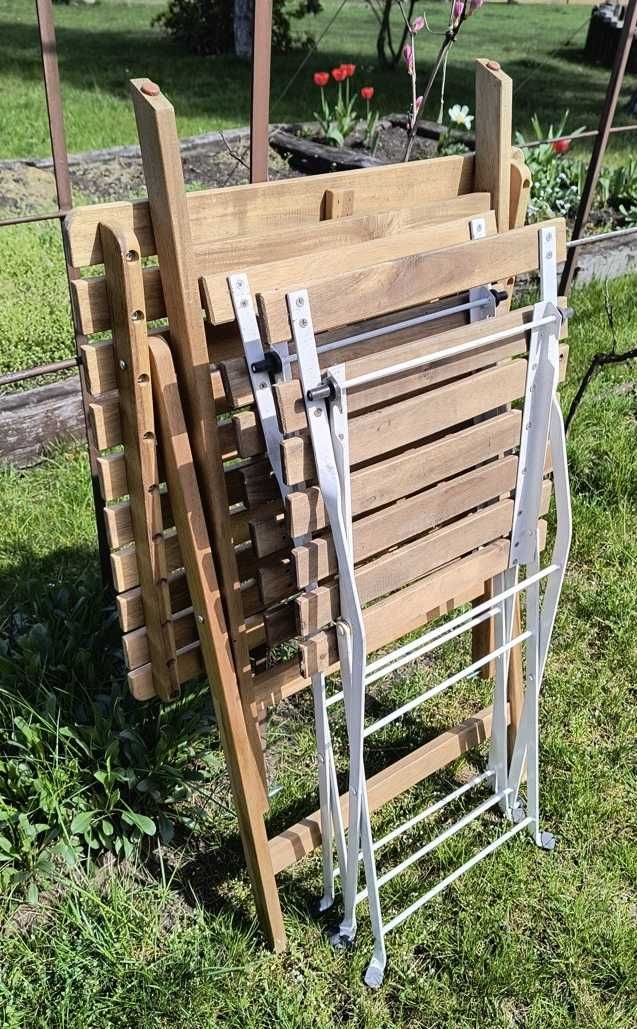 Komplet ogrodowy/balkonowy  IKEA Stolik ASKHOLMEN + dwa krzesła TÄRNÖ