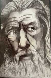 Retrato Original Gandalf a BIC