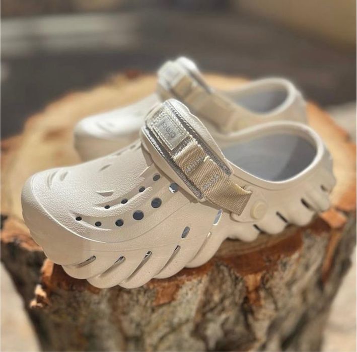Crocs echo stucco жіночі крокси молочні 36 37 38 39 40 41 42 43 44 45