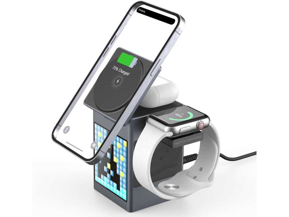 Ładowarka indukcyjna 6w1 do iPhone, Air Pods, Apple Watch