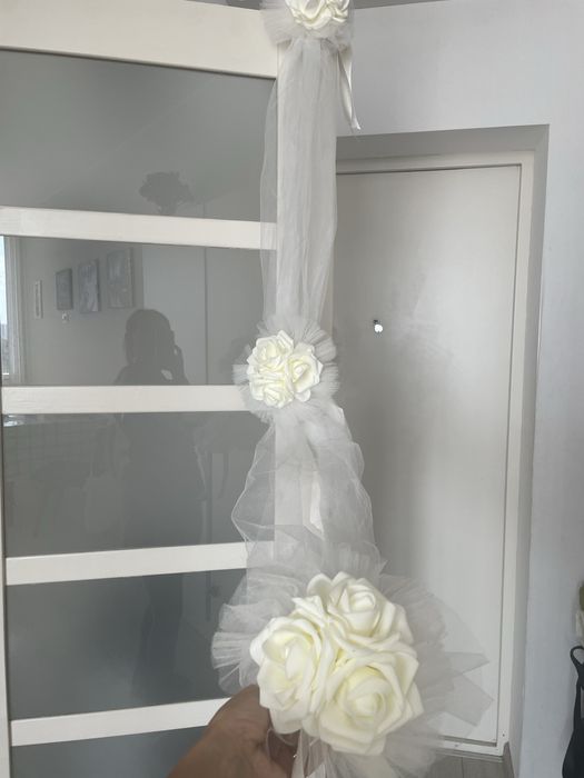 Продам свадебные ленты с цветами на авто