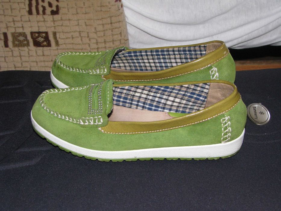 mokasyny r.39 seledynowe