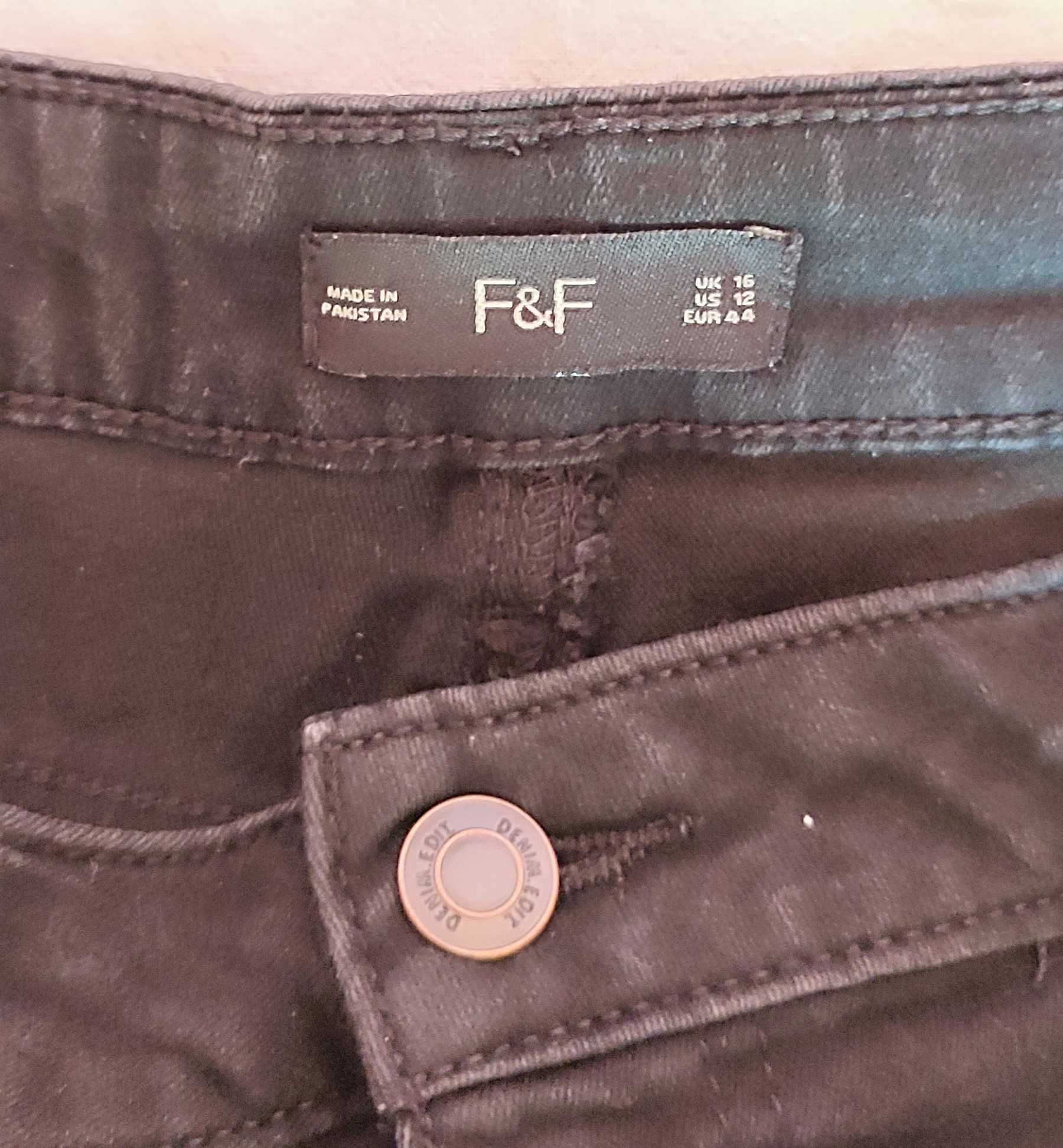 Jeansy damskie skinny czarne F&F L 44