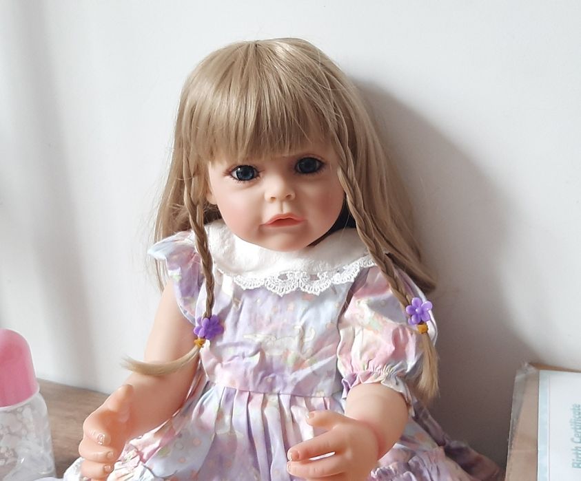 Реалистичная кукла реборн 55см.Очень мягкий немецкий силикон