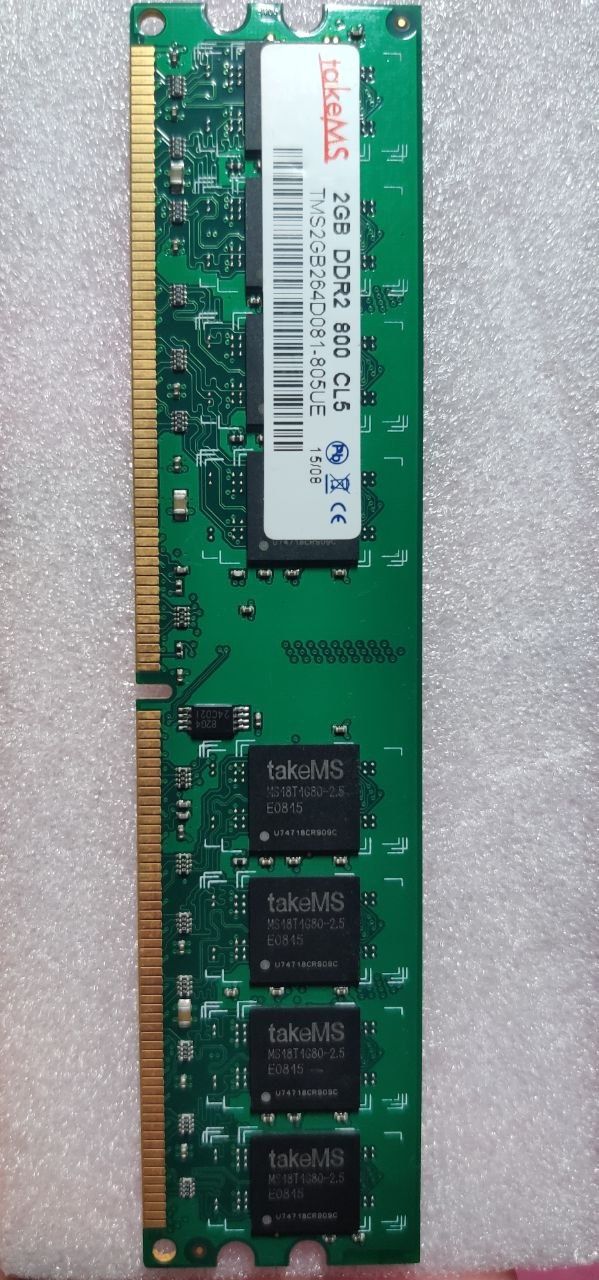 Плата ОП takeMS 2GB DDR2 800 TMS2GB264D081-805UE CL5
TMS2GB264D081-805