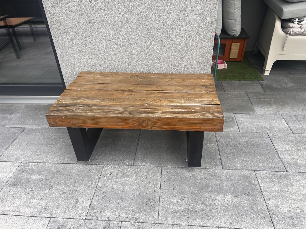 Stolik Loft ogród drewno metal