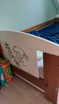 Łóżko dziecięce + materac, szuflada i barierka 180cm x 80cm