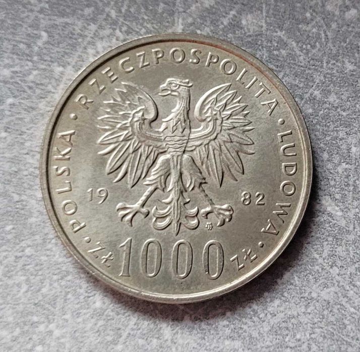 202) POLSKA srebro - 1000 Złotych - 1982 r. - Papież