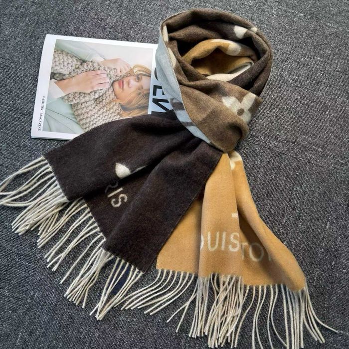 Louis Vuitton szalik męski damski, kaszmir 28496