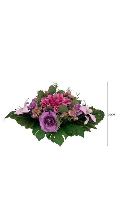 Kompozycja Nagrobna w złotej donicy 58 cm