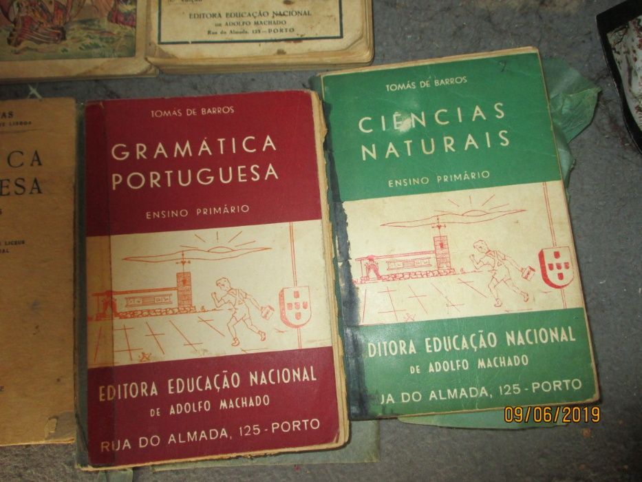 7 livros escolares antigos anos 30, 40 e 50