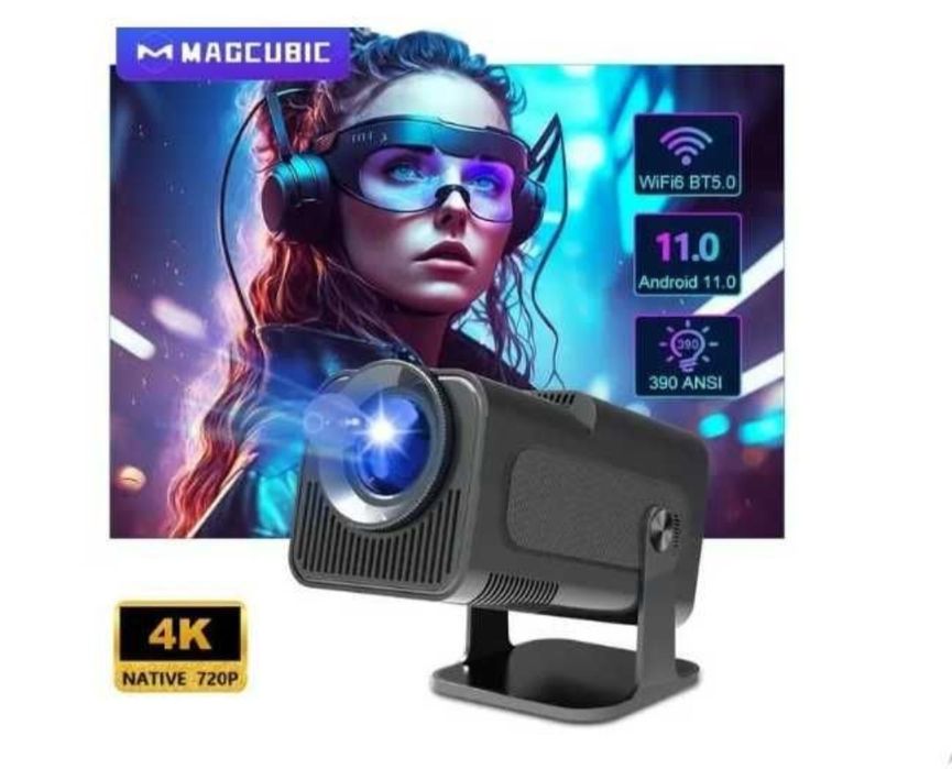 Проектор SmartTV домашній кінотеатр UltraHD HY320 Mini 4K Android 11